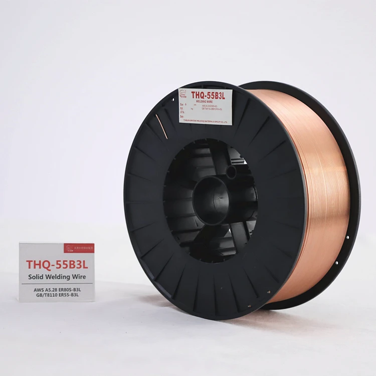 High temperature corrosion resistance gas shielded solid welding wire ER80S-B3L