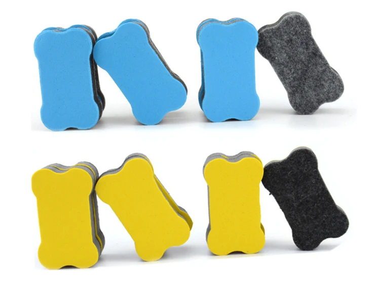 Dry Erase Premium Magnetic Whiteboard Eraser Office Board Bone-Shaped Cube Erasers Chalkboard Cleaner Suitable