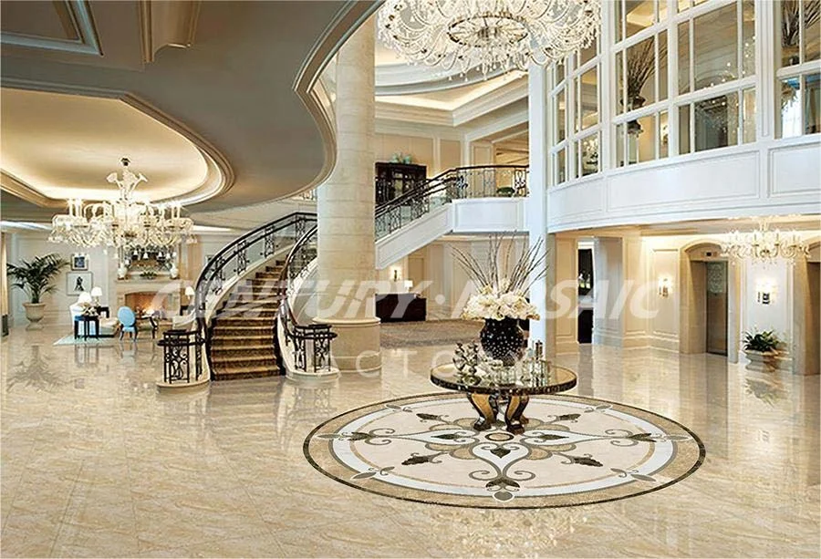 Centurymosaic Wholesale Square Marble Stone Medallion Waterjet Mosaic Tile Flower Pattern Design for Floor