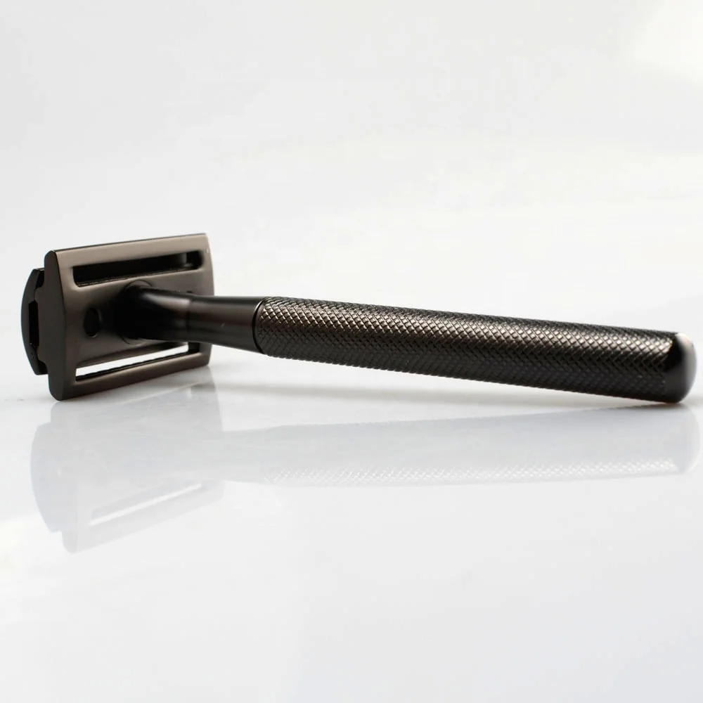 Professional Black Metal Handle Double Edge Blade Mens Safety Shave Razors