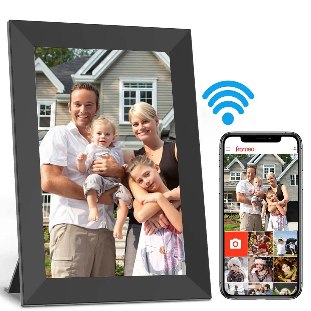 Hot Sales 16gb Storage Auto-rotate Share Photos Via  App Wifi 10.1 Inch Led Digital Frame Photo video frame 7 8 10 12 21.5 inch