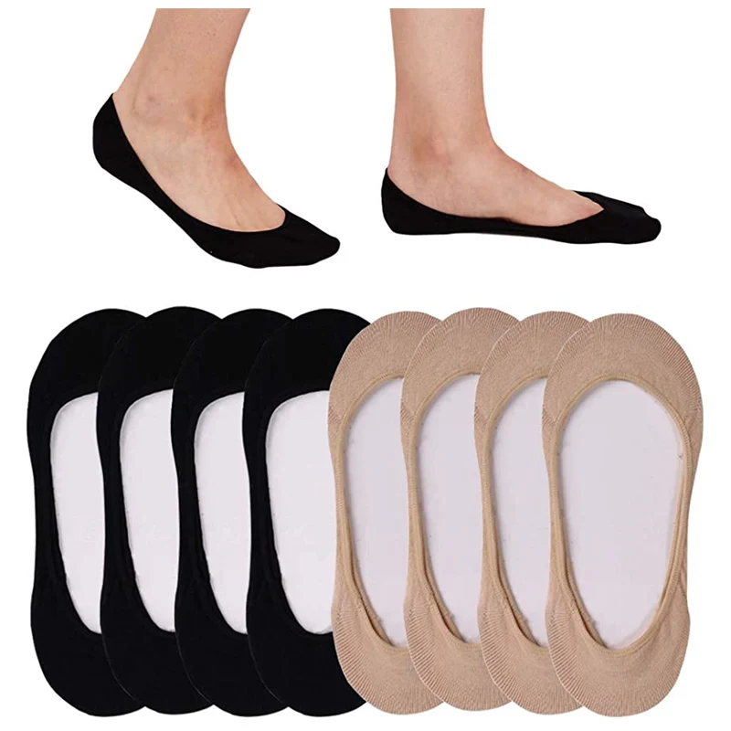 Ultra Low Cut Invisible Liner Socks with Non-Slip Heel Grips Dress Shoes No Show Socks Women Summer