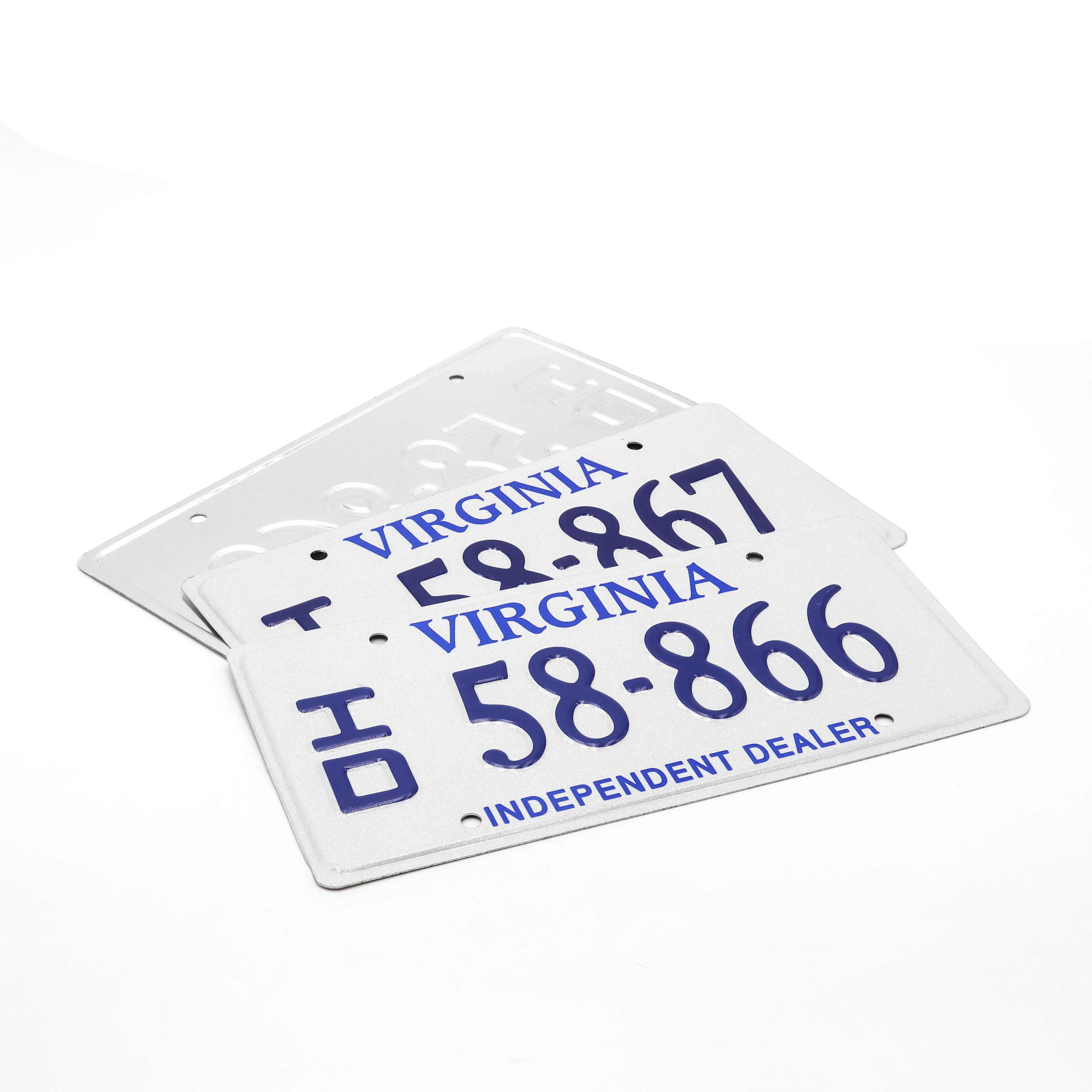 Wholesale Custom Aluminum License Plates with Embossed Logo Digital Printed Car Number Plate