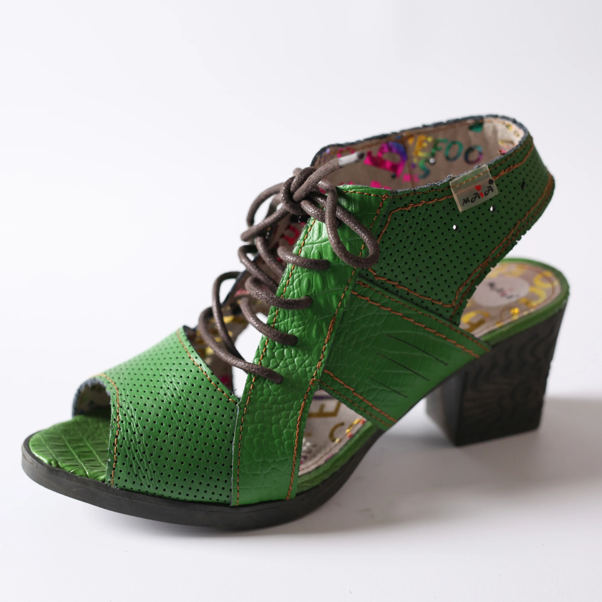 In Stock Women High Heel Open Toe Roman Style Boho Woman Heeled Sandals