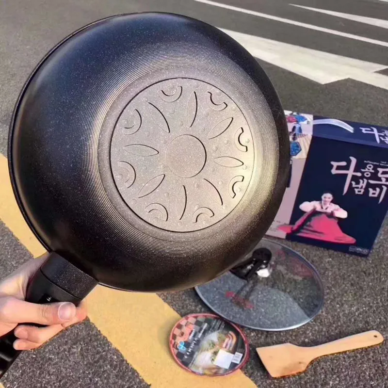 Сковорода Maifanshi сковорода с плоским дном антипригарным покрытием кухонная посуда без масляного дыма индукционная плита универсальная газовая