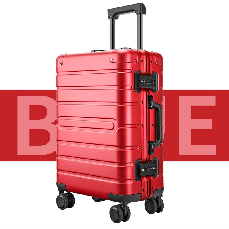luggage bags 2022 Universal wheel 20-inch metal boarding box suitcase set traveling bags sample luggage suitcase 3pcs set