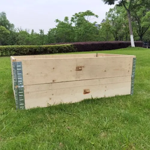Wooden garden square pallet collar raised bed planting box for vegetables