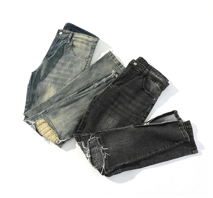 high quality skinny ripped jeans for men oem denim designer wholesale authentic men skinny ripped fancy unbranded biker jeans