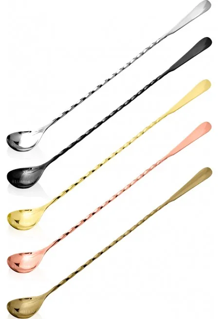 Spiral Pattern Bar Tools Bartender Bar Cocktail stainless steel Mixing Spoon Stirrers