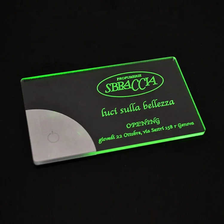 LINLI Customized Message Display LED Light Up Business Card