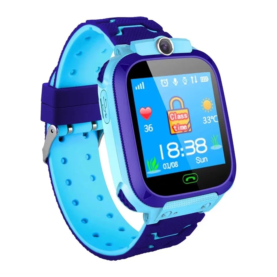 Child Smart Watch E02 Kids SOS Emergency Calling GPS Tracking Kids Smartwatch Baby Safe Monitor Wristwatch for Boys and Girls