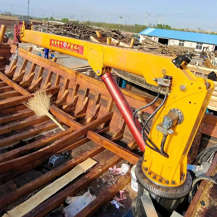 Finest Price Factory Directly Supply Marine Ship Deck Crane Hydraulic Engine Crane Boat Crane