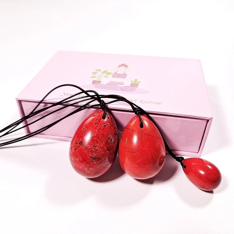 HZ Beautiful Natural Chakra Healing Yoga Exercise Eggs with String Massage Stones wholesale for fengshui