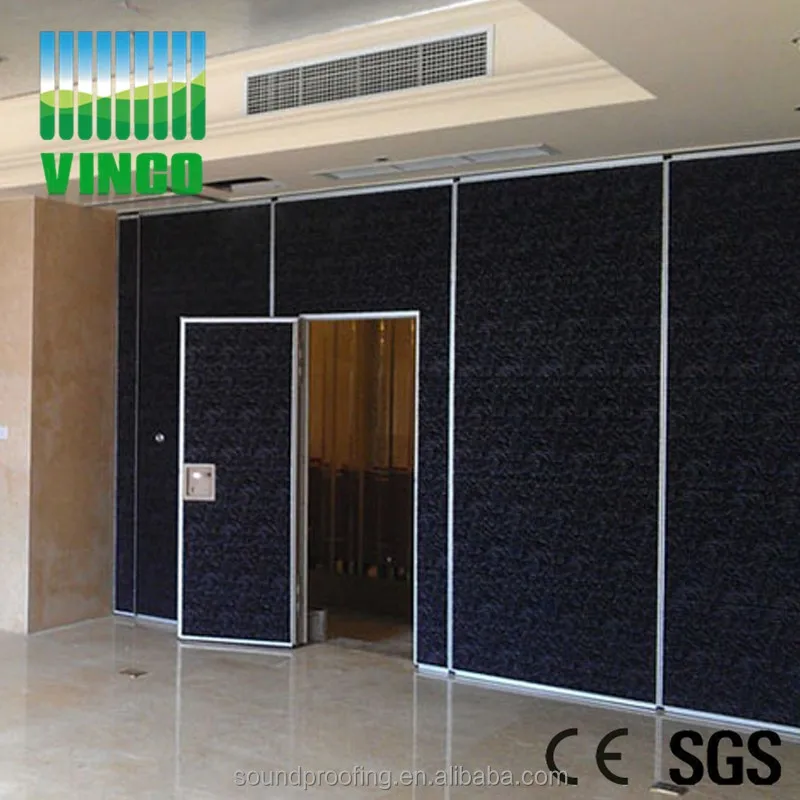 Hotel Customizable Temporary Mobile Divider Sliding Folding Wooden Acoustic Movable Wall Partitioning