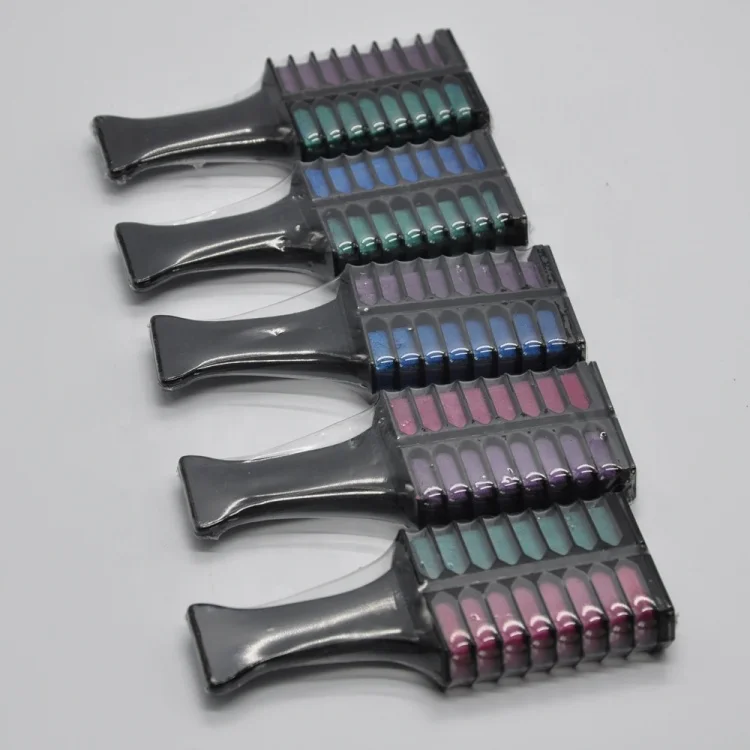 super march hot selling customized harmless cream hair chalk comb hair dye temporary hair color chalk