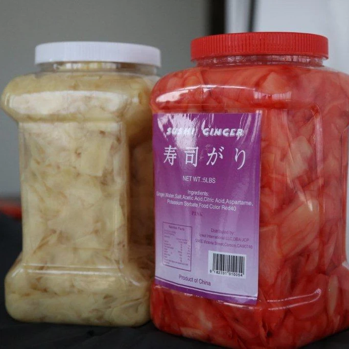5LBS Fuwei Food Japanese Healthy Sliced White Pickled Sushi Ginger Preserved Ginger For Sushi