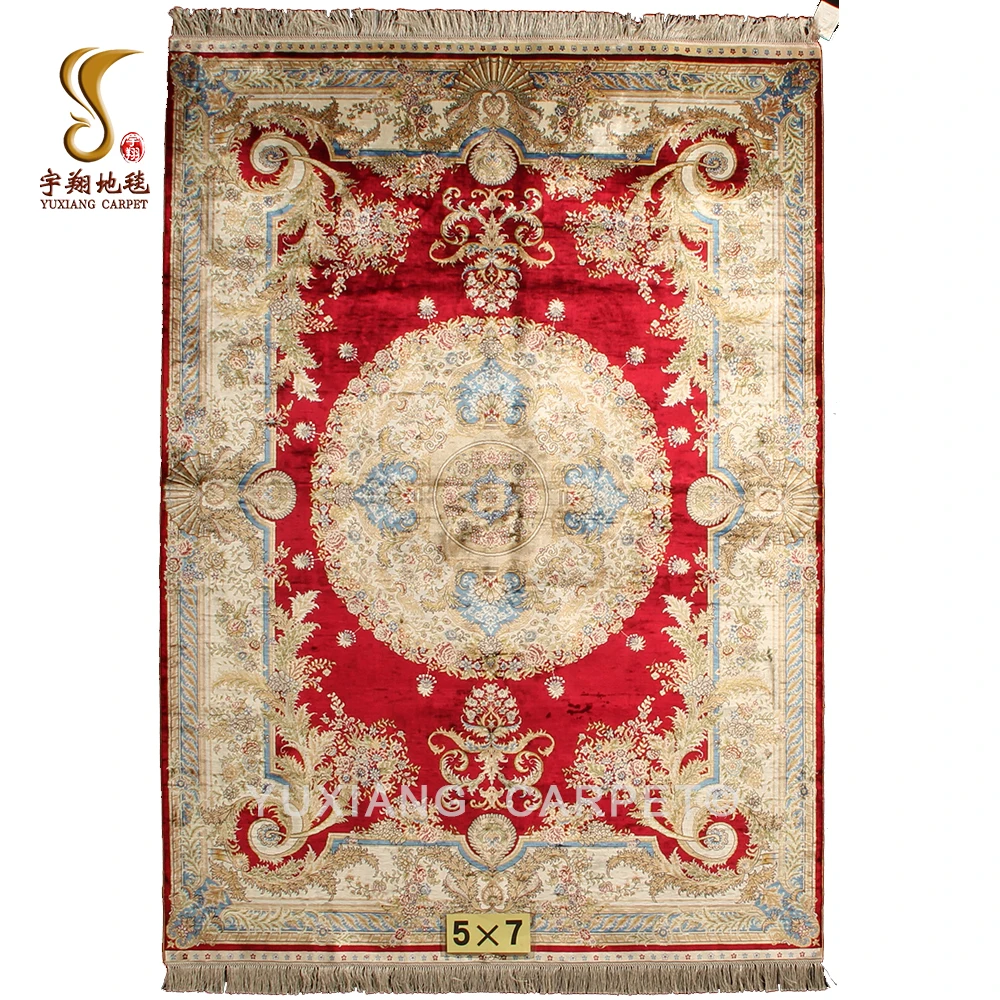 Hand Knotted Double Knot High Density Washable Handmade Carpet Red Carpet