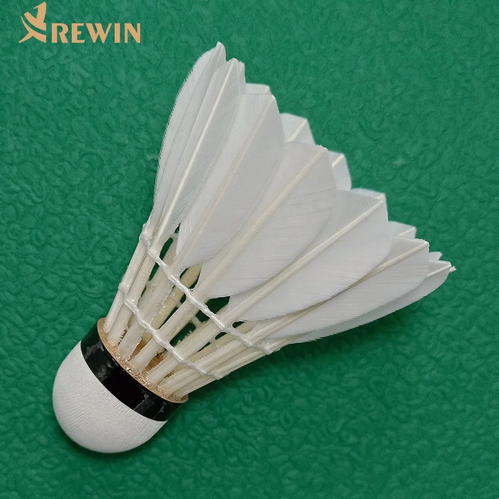 AS 50 Top Quality Goose Feather Badminton Shuttlecock Ball for Professional Tournament Best Durability 12pcs shuttle cock