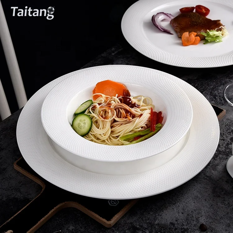Керамические тарелки Taitang Cixuan из белого фарфора для ресторана Столовые сервизы Малайзия