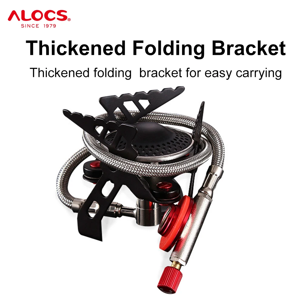Alocs New Product Space Saving Aluminum Outdoor Picnic BBQ Grill Gasherd Mini Folding Campingkocher Camping Gas Stove