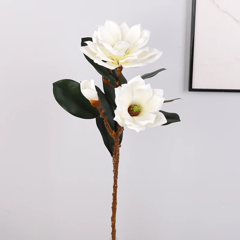 High quality EVA Artificial Magnolia Flower for Home Wedding Party Decoration long stem decorative flowers artificial