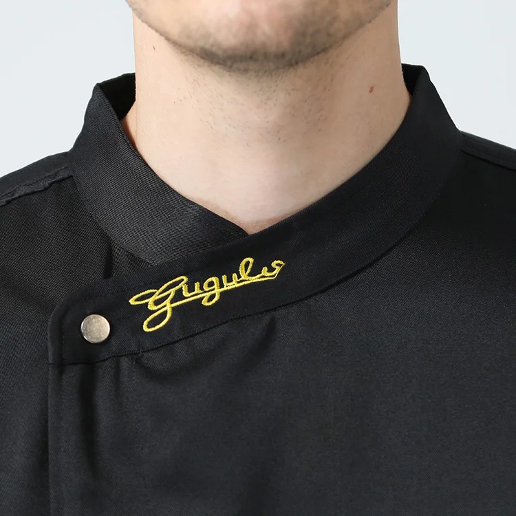 Wholesale unisex kitchen chef uniform bakery food service cook long sleeved breathable shirt single breasted chef jacket clothes