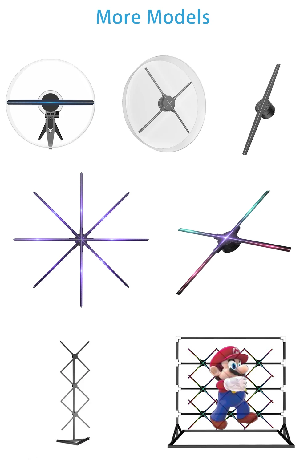 Hollogram 3d Hologram 180 Cm Display Fan 3d Hologram For Digital Signage