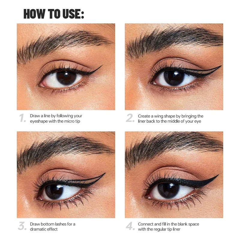 Wholesale Hot selling Eyeliner Matte Makeup Private Label Black Eyeliner Pen Vegan Matte Waterproof Liquid Eyeliner Cosmetics