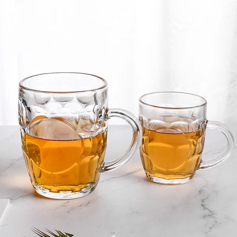 British 16oz 1 Pint Dimpled Beer Drinking Glasses Mug