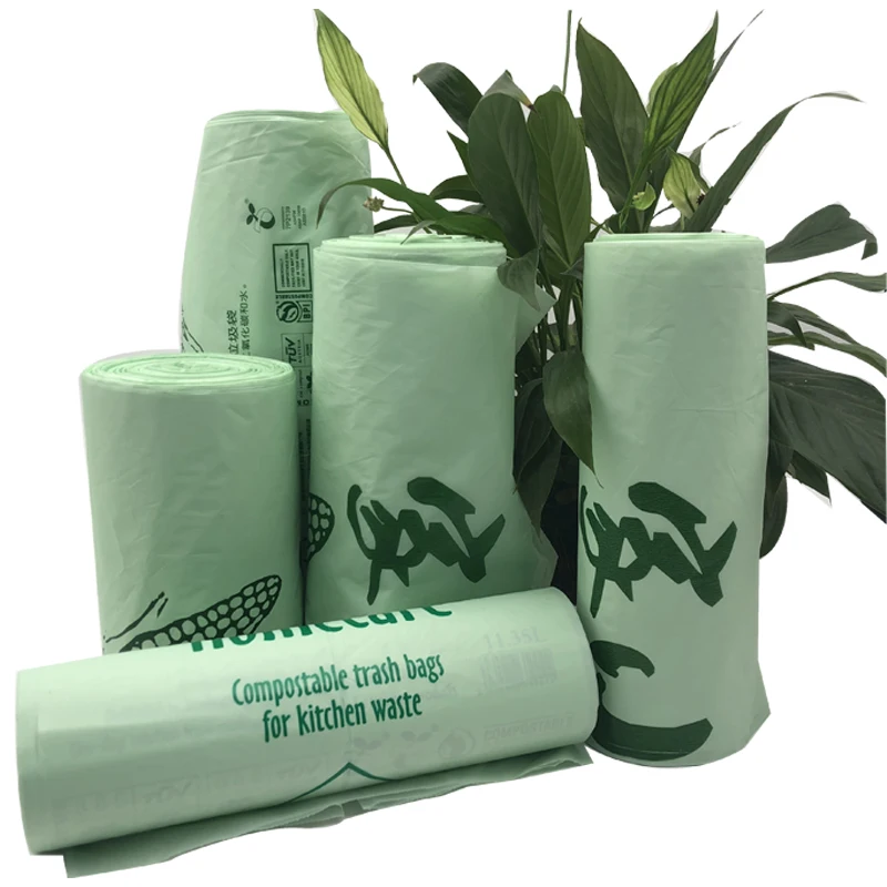 bio degradable compostable PLA cornstarch bin liner can garbage waste bags for home office