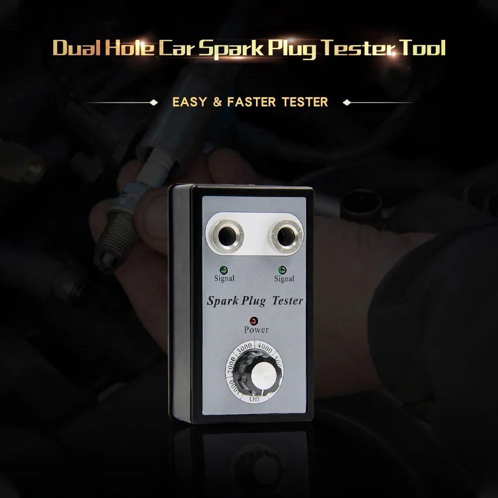 New Version Double Test Holes Auto Electronic High Voltage Car Spark Plug Tester