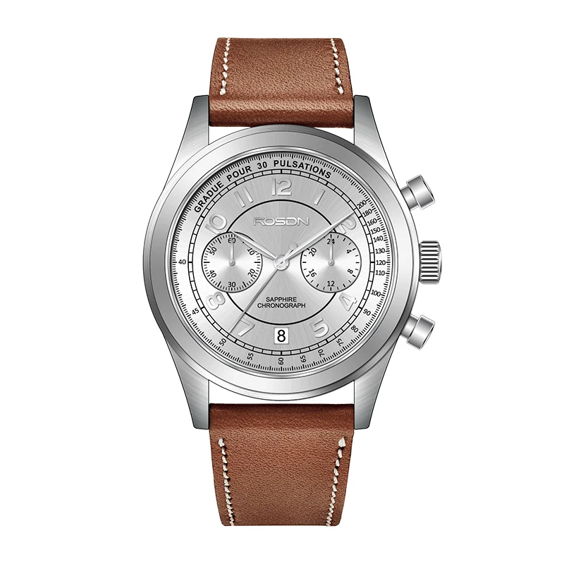 Luxury Custom Brand Wristwatch 316L Stainless Steel Sapphire Multi Functional Chronograph OS21 Custom Wholesale Quartz Watch