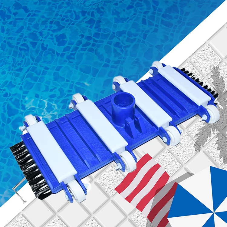 Factory Supply Swimming Pool Spa And Piscina Cleaner Accessories Rotative Vacuum Cleaner Head Cleaning Brush With White And Blue