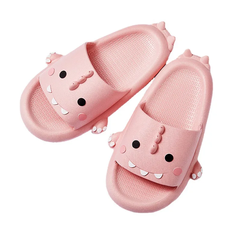 CIXI AIDA Wholesale kids summer EVA animal shape shark slippers soft home slides for boys and girls