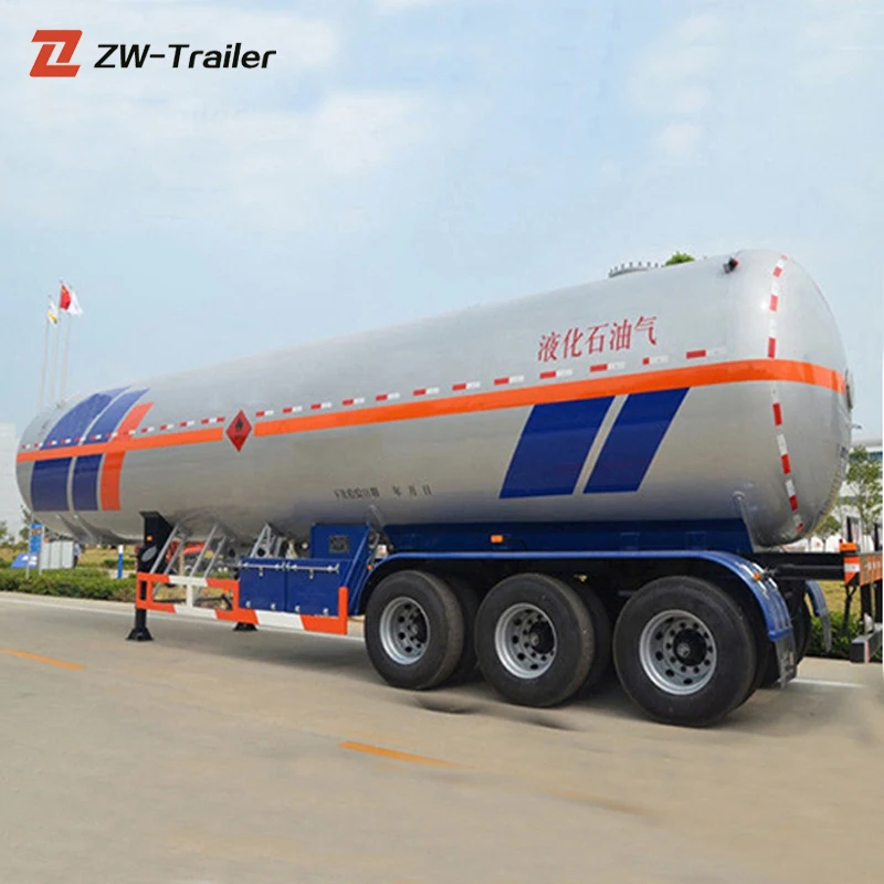 ZW Group 3 Axle 42000 45000 Liters stainless steel/aluminum fuel tank semi trailer for Zambia