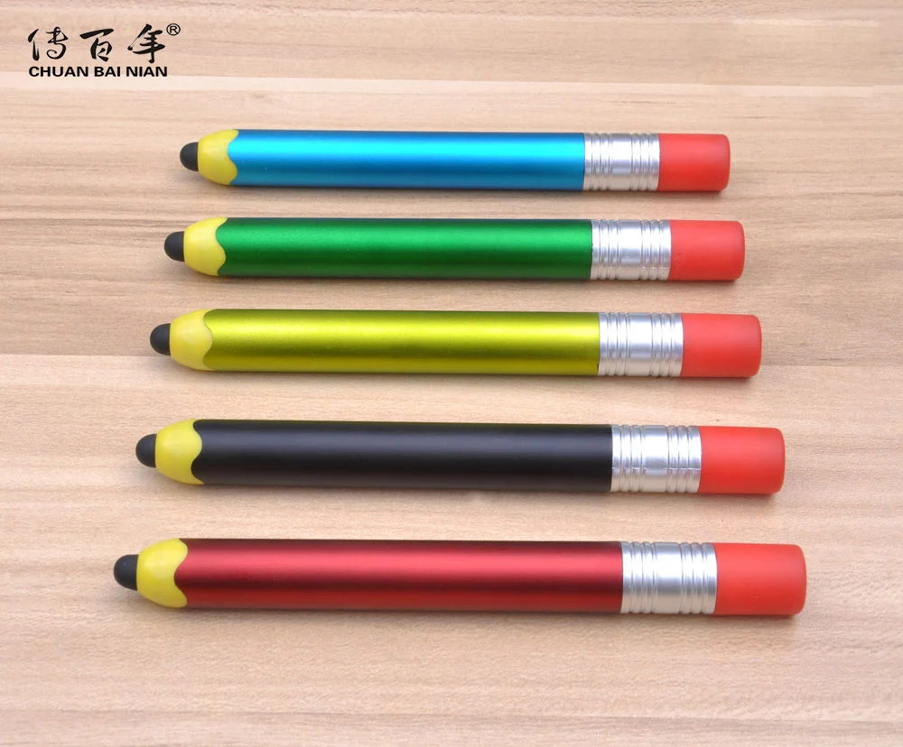 2024 high quality novelty design pencil shape stylus pen with eraser