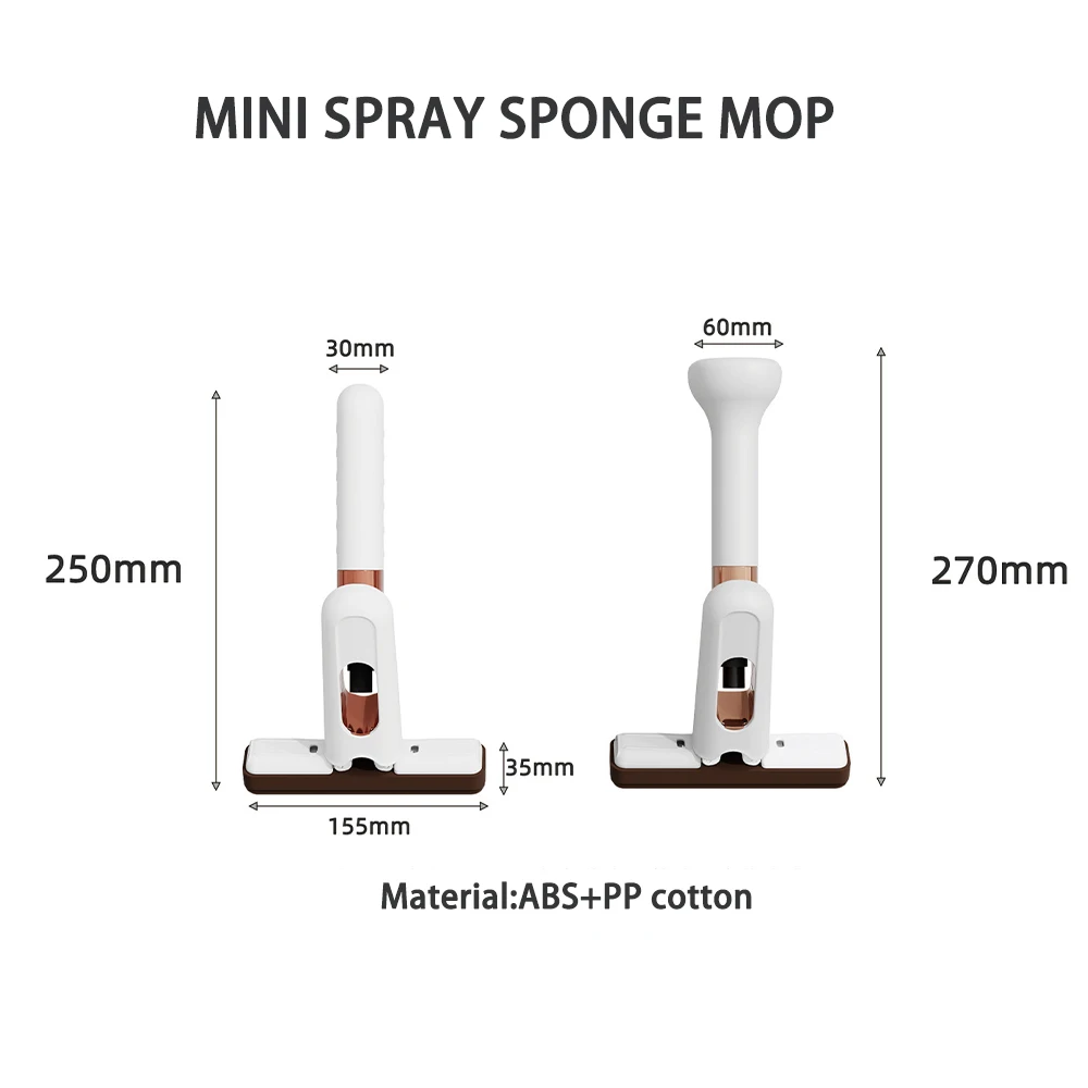 New Household items Standing Mini Sponge Mop Super Absorbent For Glass Countertop Cleaning Self Squeeze Water Spray Mop Sponge