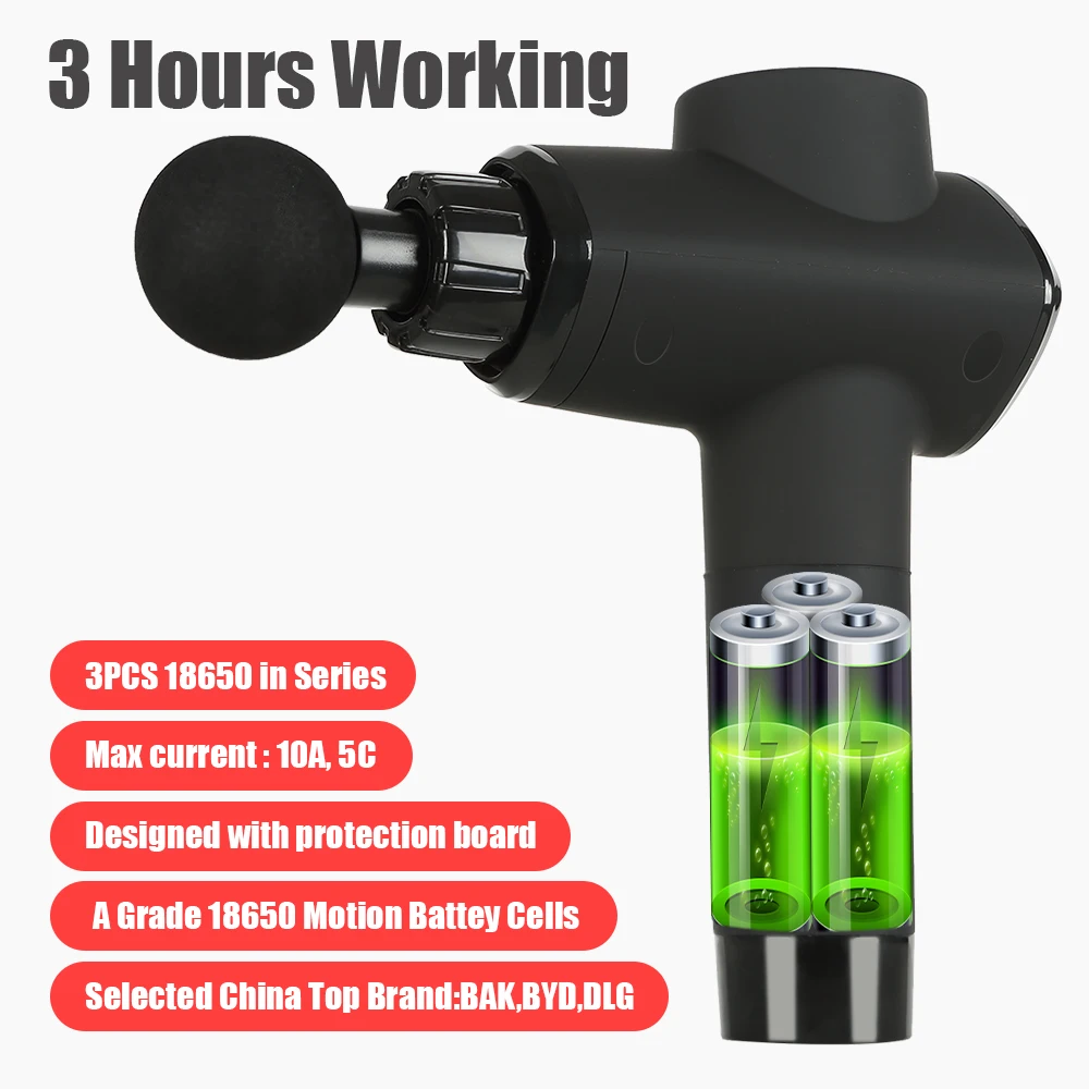 Brushless Handheld Massage Gun 20-speeds Adjustable 14mm Deep Tissue Body Massager Muscle Massage Tools With Led Screen