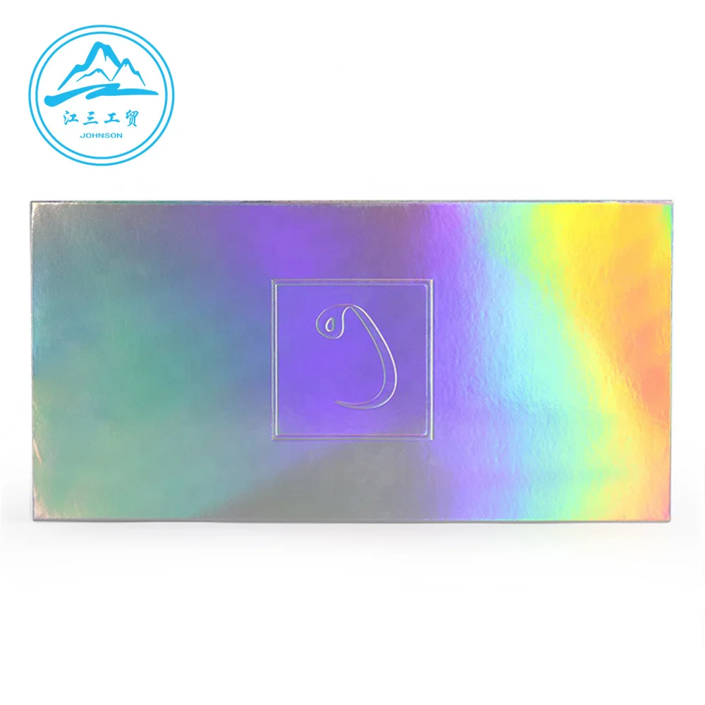 2022Holographic custom emboss logo paper sliding open eco friendly tea box packaging