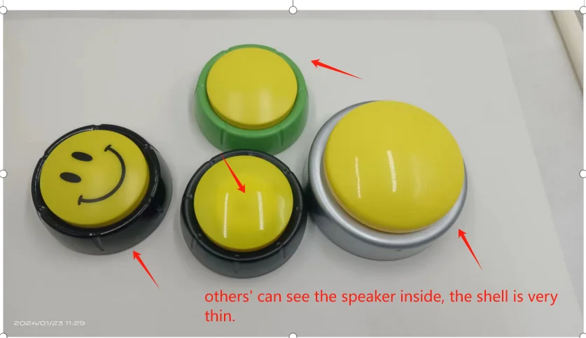 OEM ODM programmable sound button custom button for classroom teacher gifts light up easy recorded button