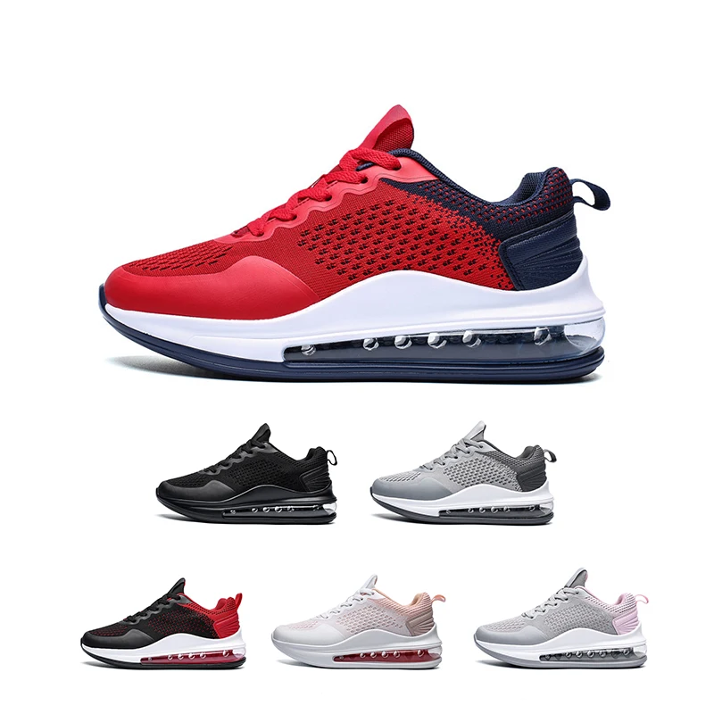 2022 New Black Breathable Knitting Fashion Sneakers Brand Casual Marathon Sport Custom Mens Running Shoes