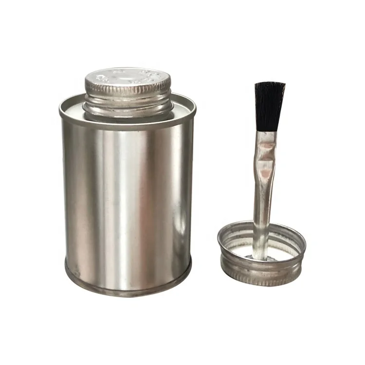 4oz screw top tin can for pvc solvent cement