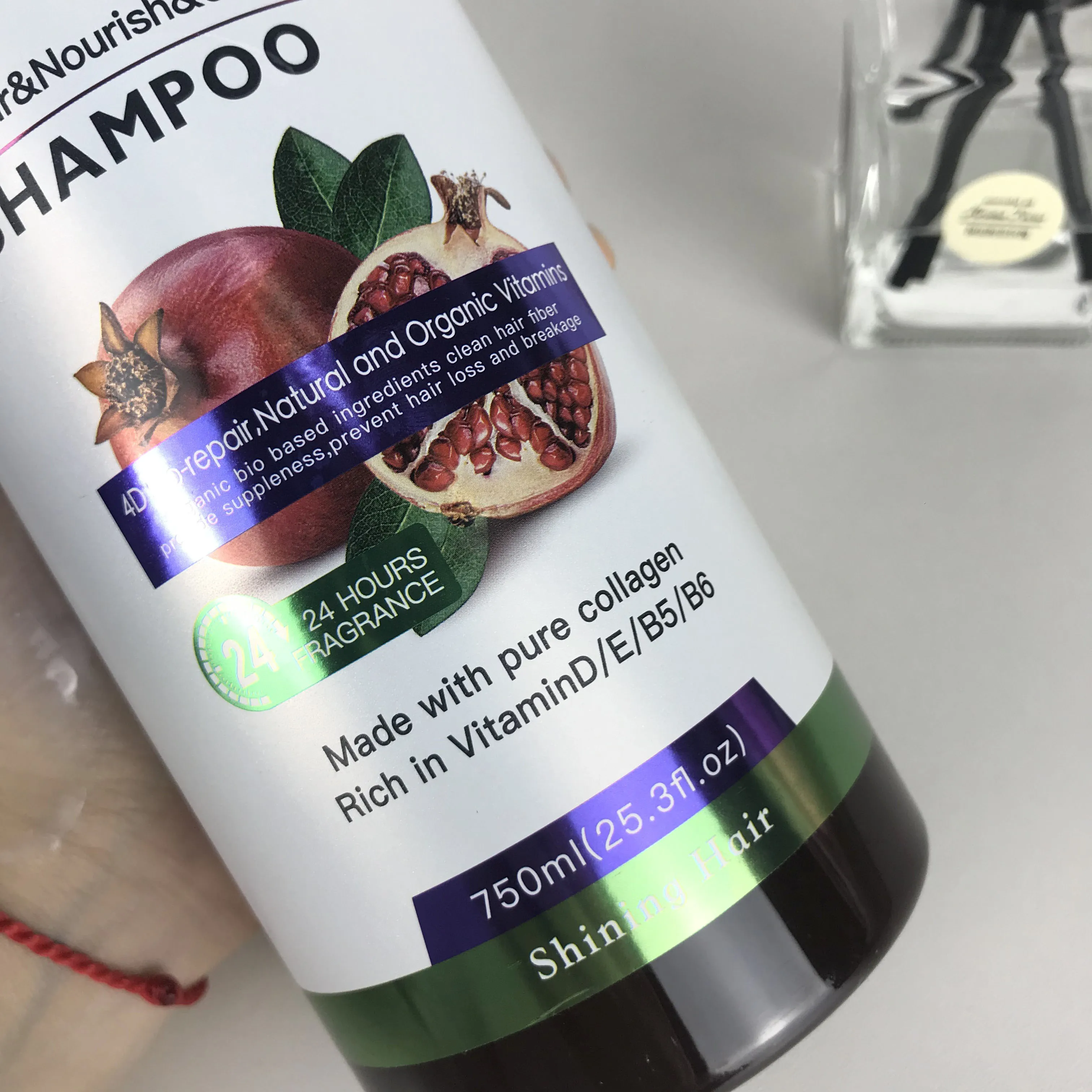 Factory direct sale is worth buying durable protein-free sulfate transparent long hair styling red pomegranate shampoo