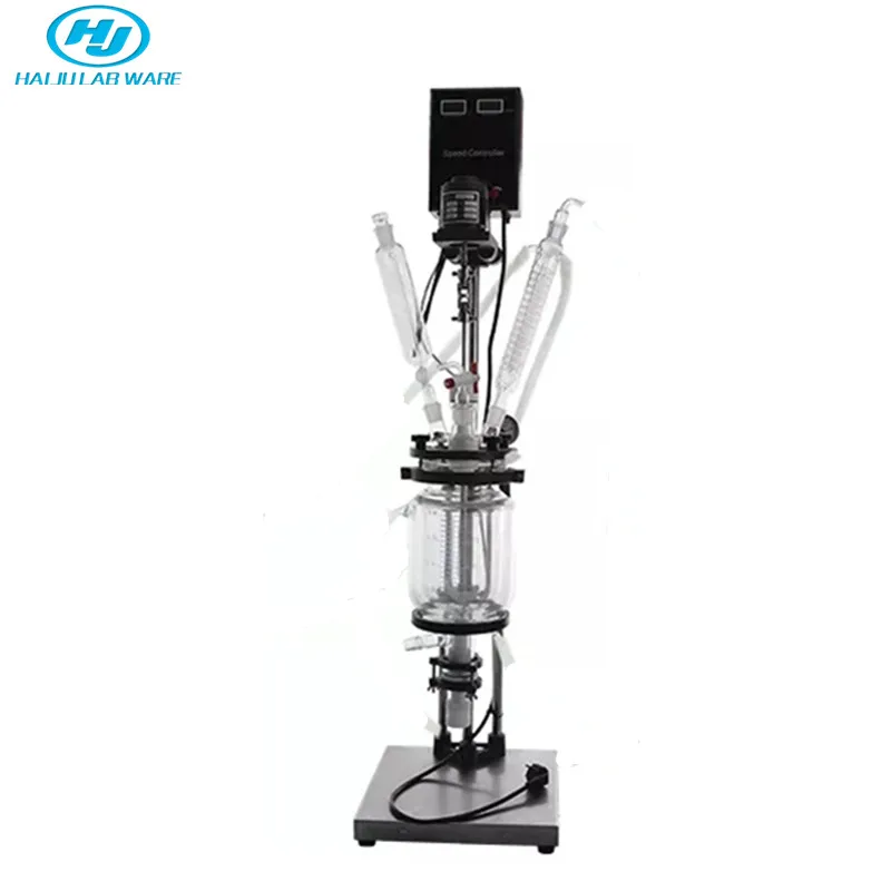 HAIJU LAB 2L, лабораторный конденсаторный реактор для реакции брожения из боросиликатного стекла