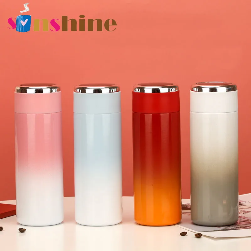 2021 New Morandi Color 304 Stainless Steel Vacuum Flask with LED temperature display