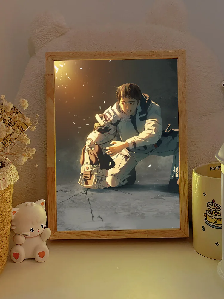 Led Light Up Painting Frame Table Lamp 3d Wood Cartoon Anime Picture Photo Frame Box Novelty Night Light Home Decor Novelty Gift