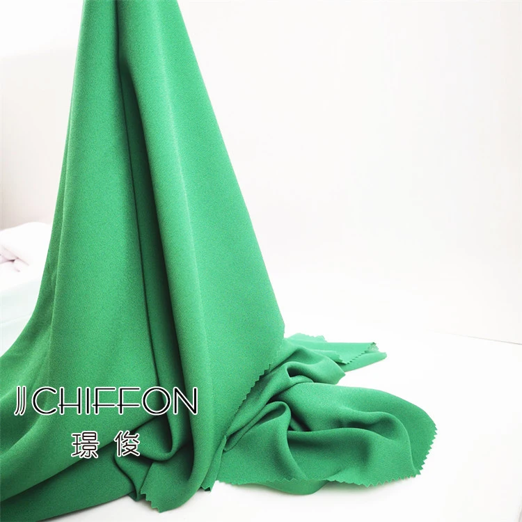 Wholesale 100% polyester plain75D 2400T moss crepe chiffon fabric for women dress