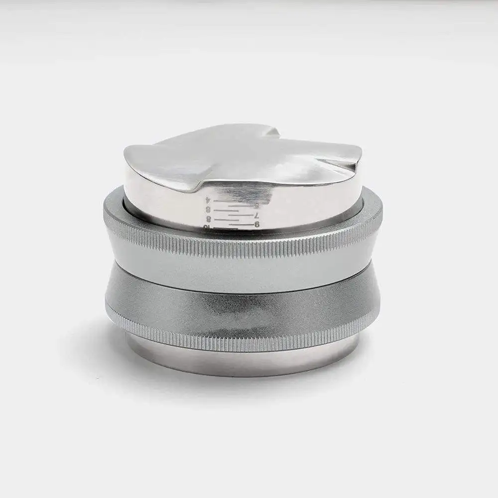 Custom Logo 51 53 58mm Coffee Distributor Leveler Tamper Dual Head Adjustable Depth Espresso Coffee Tamper