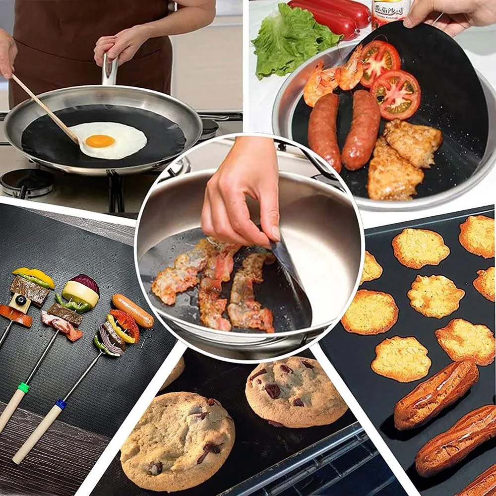 Outside bbq kitchen ptfe bbq disposable grill  mats tabletop bbq grill mat