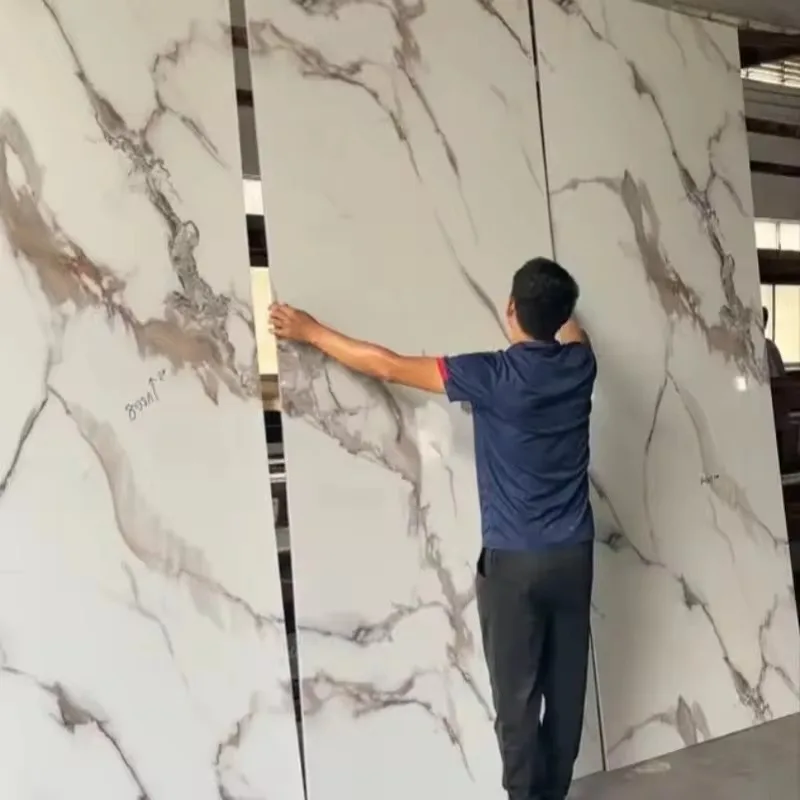 Wholesale Price High Glossy 1220x3000mm 3.3mm PET Marble and PVC Sheets Panel for Wall Decoration